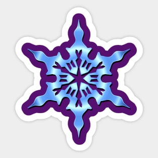 Blue Snowflake Sticker